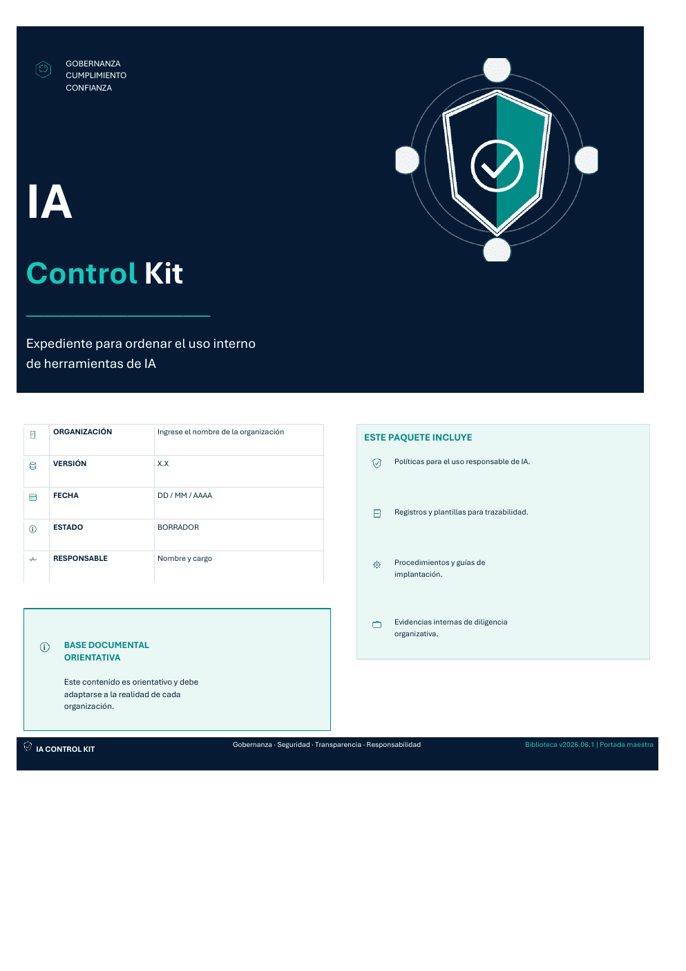 Portada visual del IA Control Kit